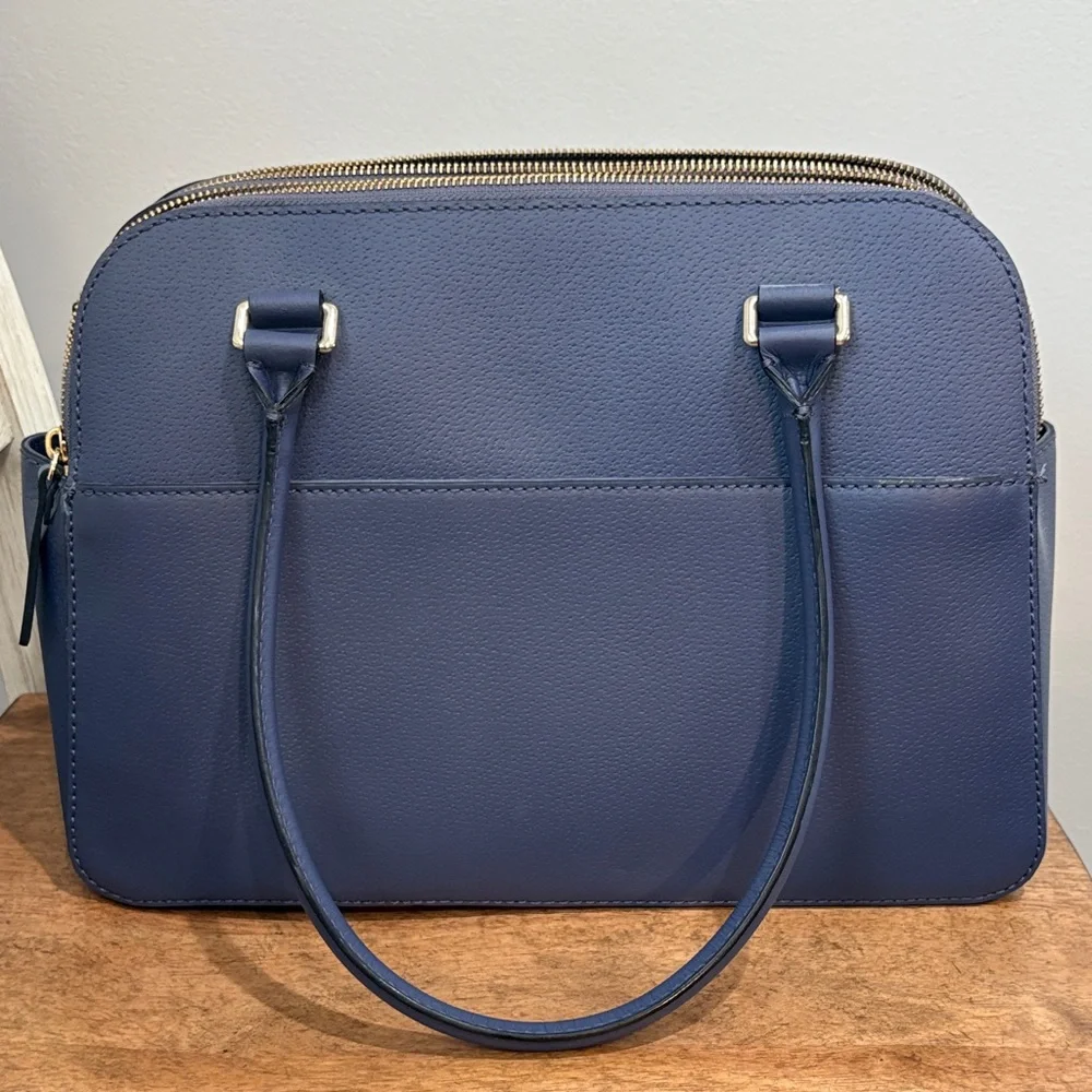NEW Kate Spade Navy Leather Laptop Bag